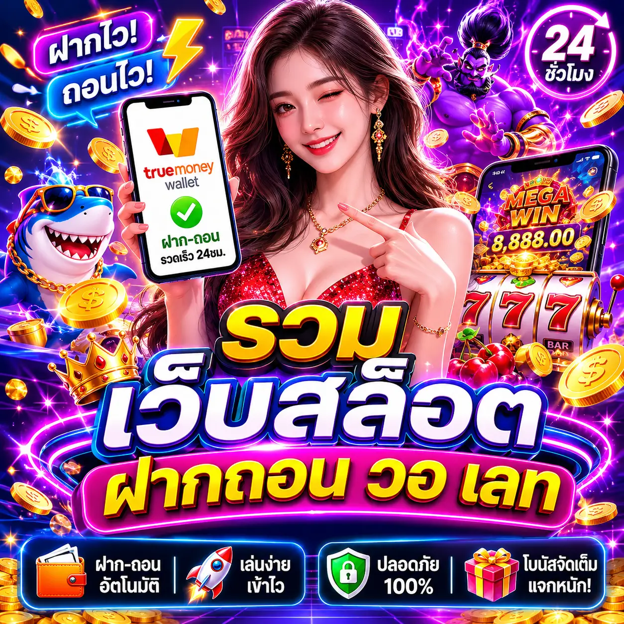 รวม เว็บสล็อต ฝากถอน วอ เลท สายปั่นยุคดิจิทัล เล่นง่าย ฝากไว