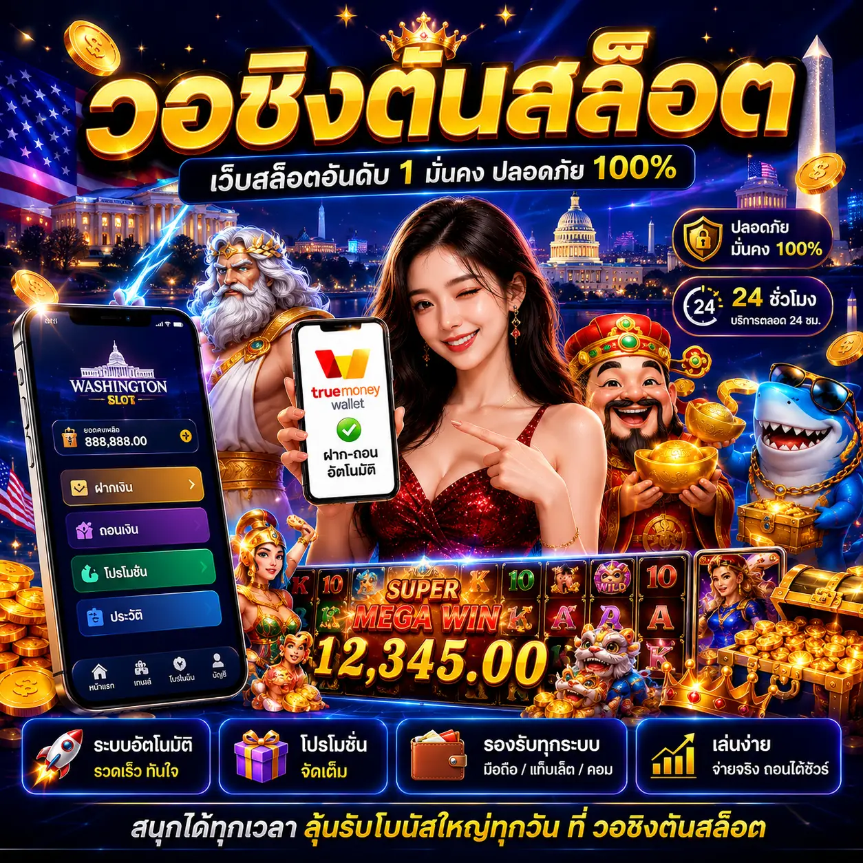 วอชิงตันสล็อต เล่นง่าย แตกไว รองรับทุกไลฟ์สไตล์