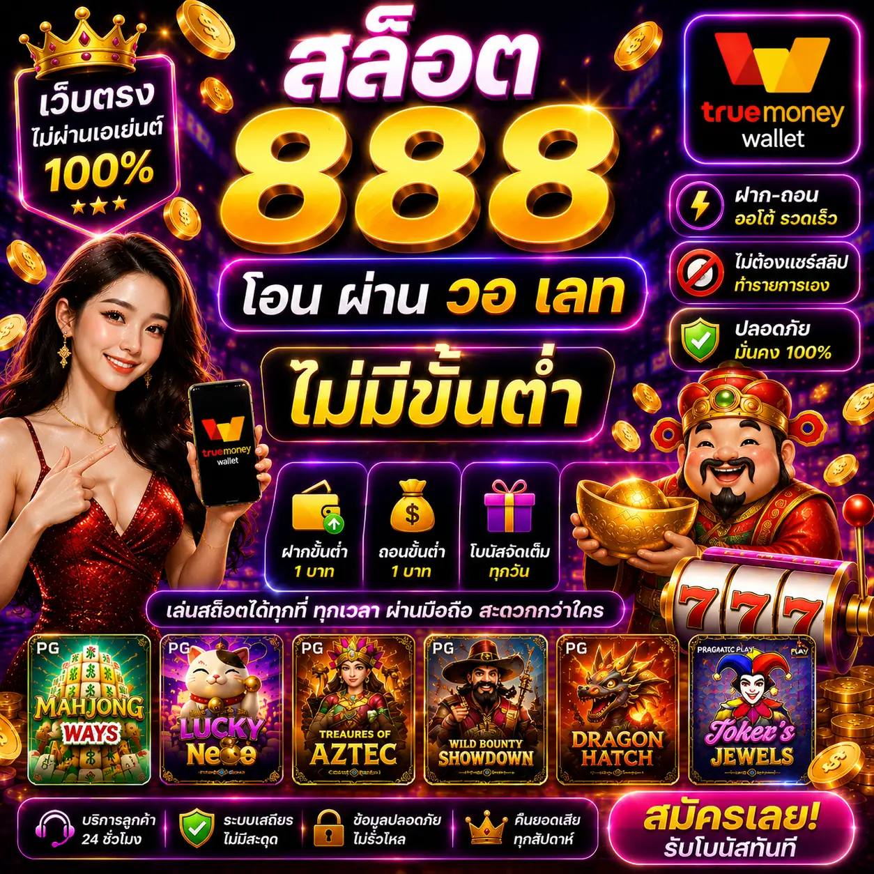 สล็อต 888 โอน ผ่าน วอ เลท ไม่มีขั้นต่ํา เป็นตัวเลือกของสายสล็อตยุคใหม่