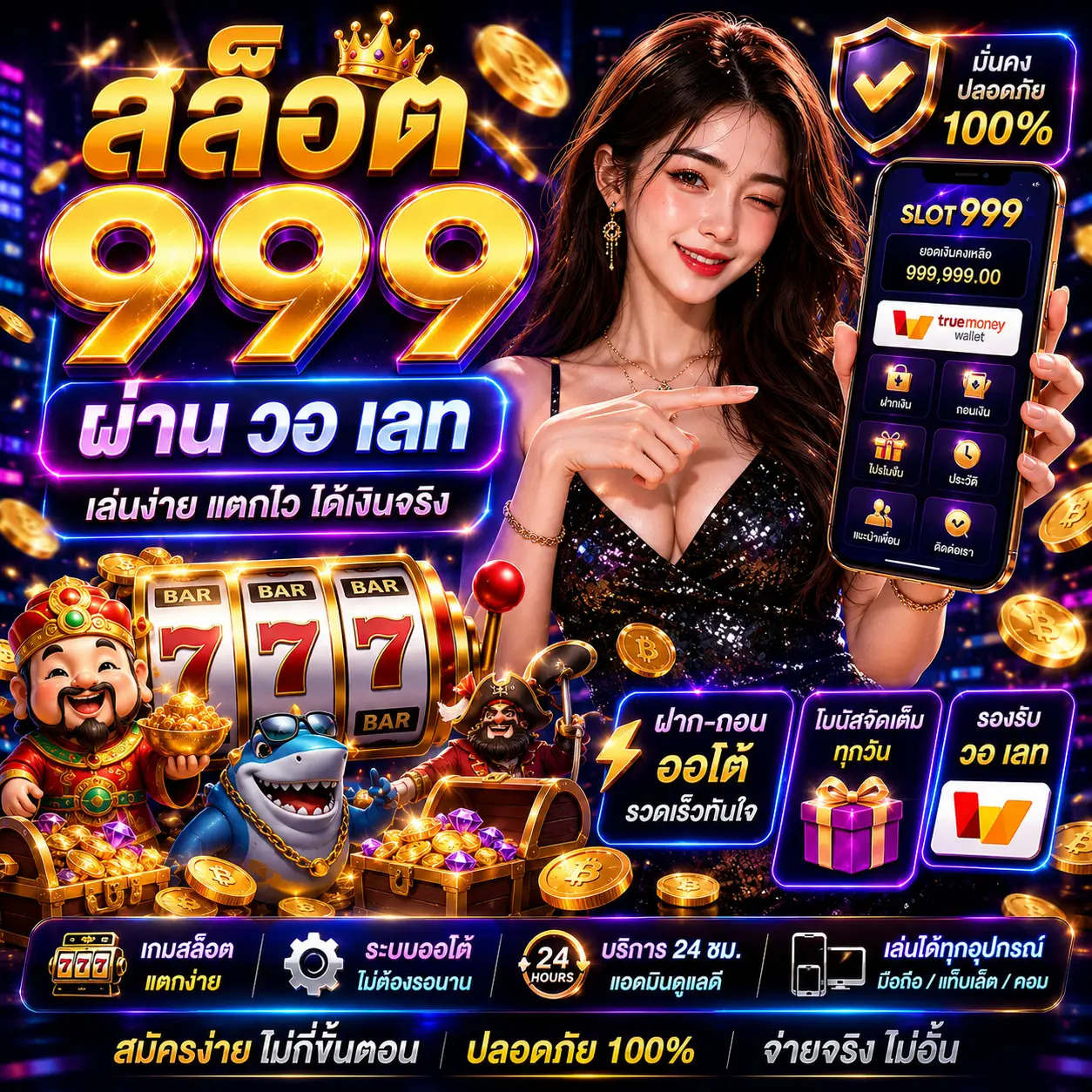 สล็อต 999 ผ่าน วอ เลท ทางเลือกใหม่ของสายเดิมพัน