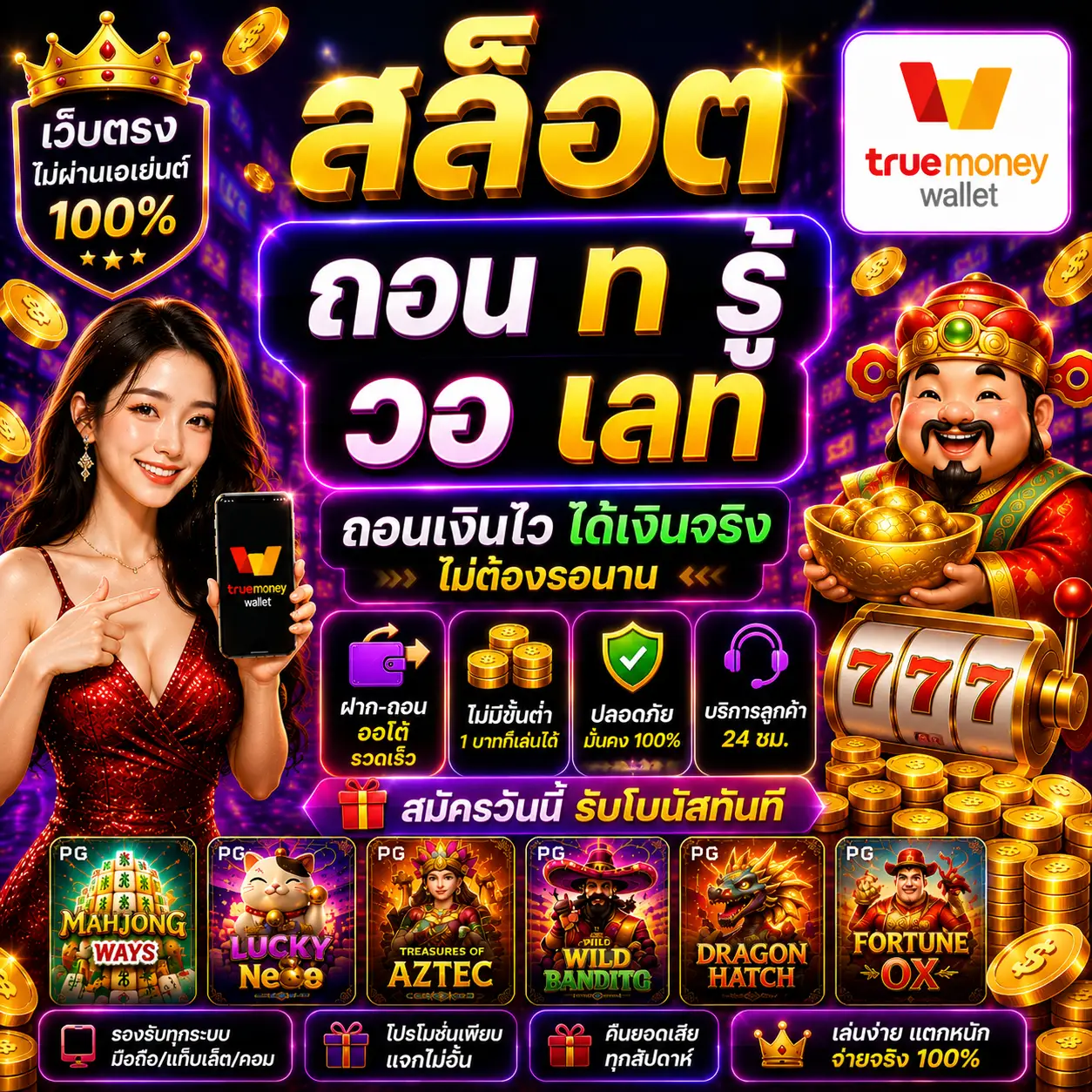 สล็อต ถอน ท รู้ วอ เลท เป็นตัวเลือกยอดนิยมของสายสล็อตยุคใหม่