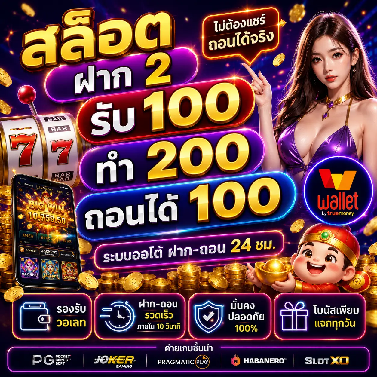 สล็อต ฝาก 2 รับ 100 ทํา 200 ถอนได้ 100 วอเลท ทำไมถึงฮิตมาก