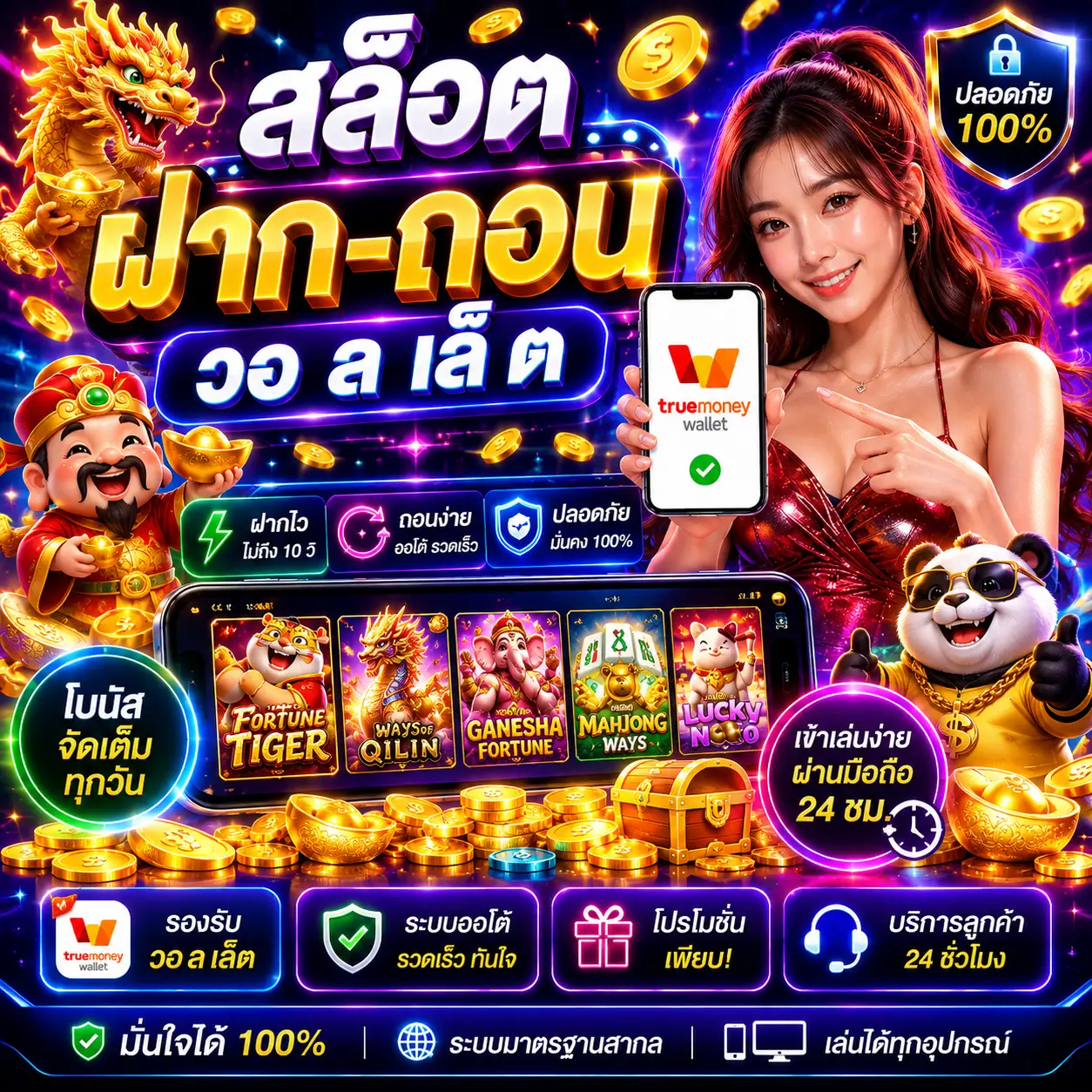 สล็อต ฝาก-ถอน วอ ล เล็ ต ทางเลือกใหม่ของสายเดิมพัน