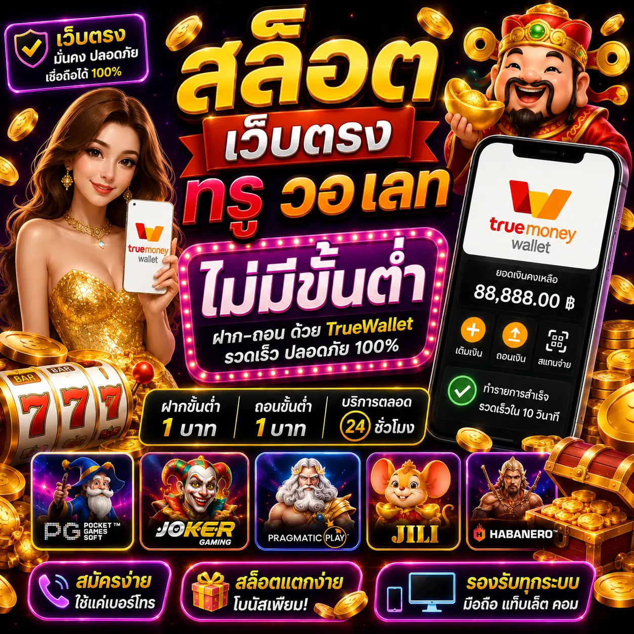 สล็อต เว็บ ตรง ท รู วอ เลท ไม่มี ขั้น ต่ำ ฝากถอนสะดวก