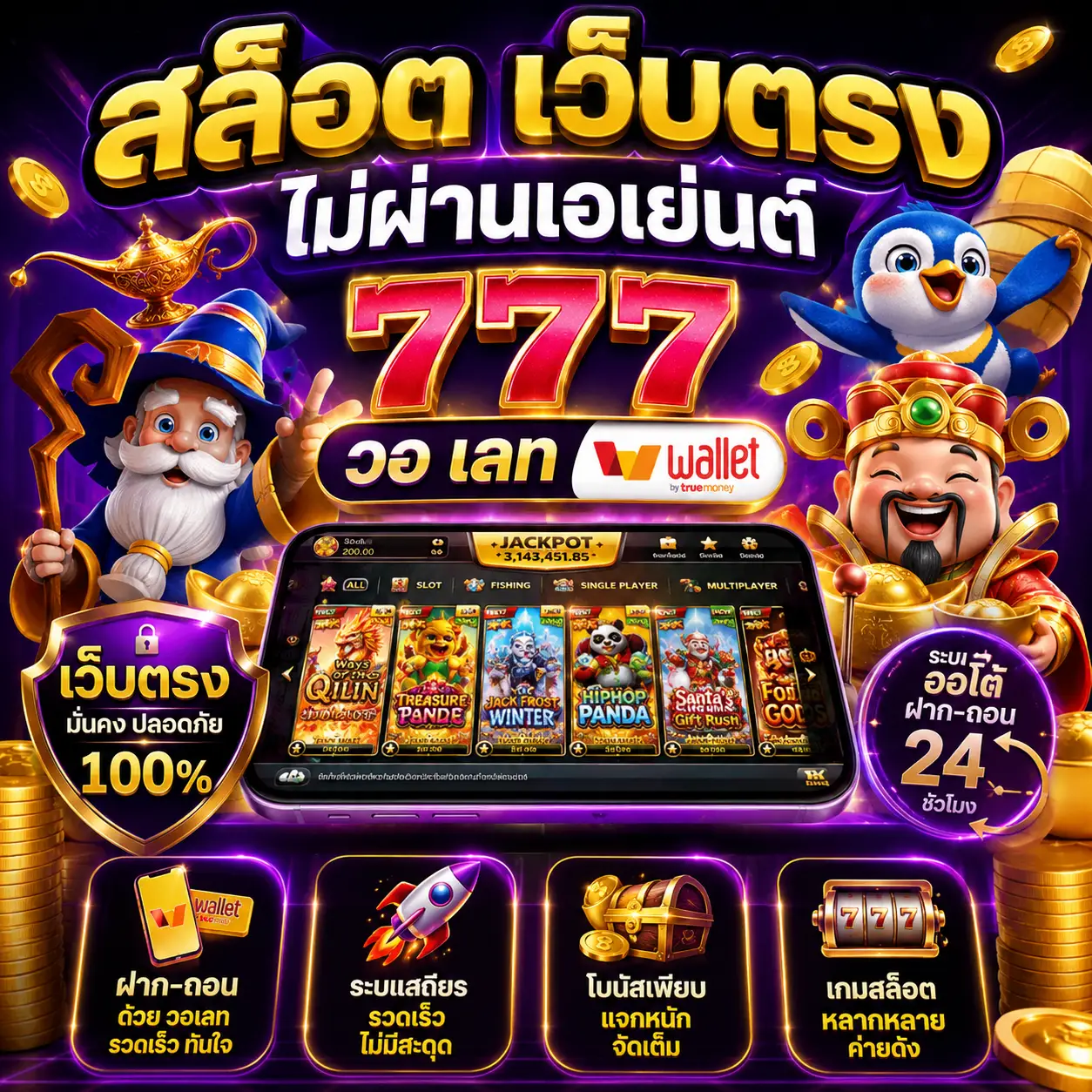 สล็อต เว็บตรง ไม่ผ่านเอเย่นต์ 777 วอ เลท