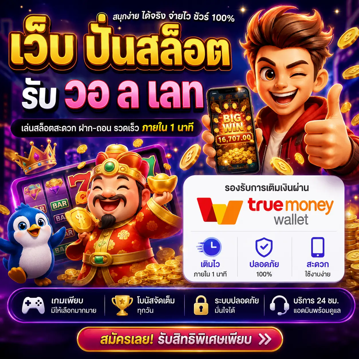 เว็บ ปั่นสล็อต รับ วอ ล เลท