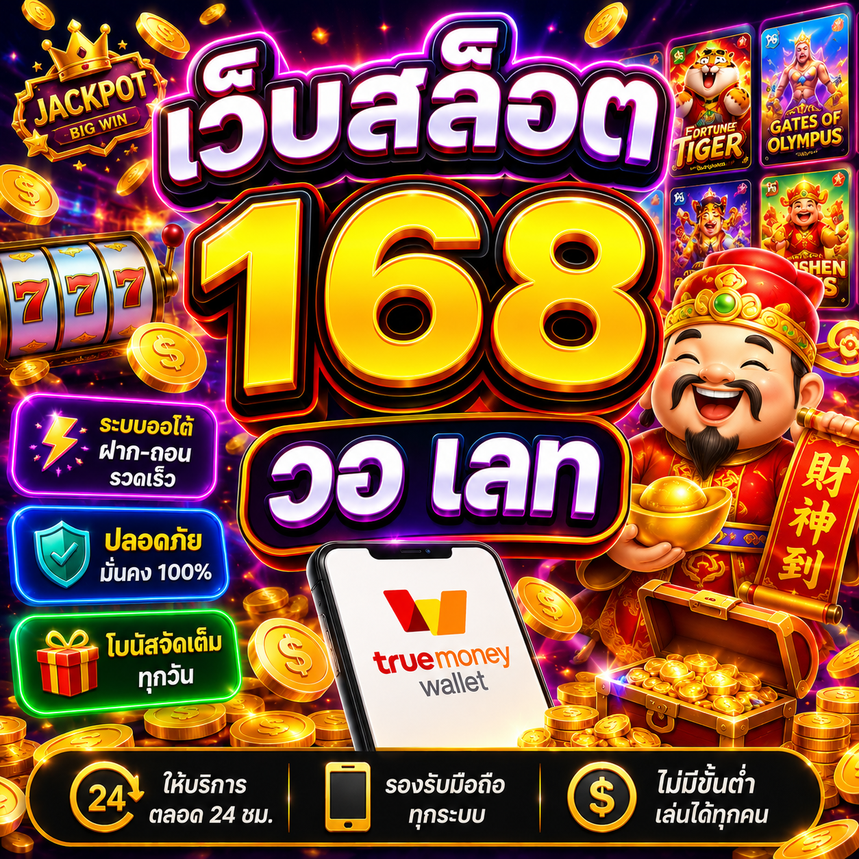 เว็บสล็อต 168 วอ เลท ทางเลือกยอดฮิตของสายสล็อตยุคใหม่
