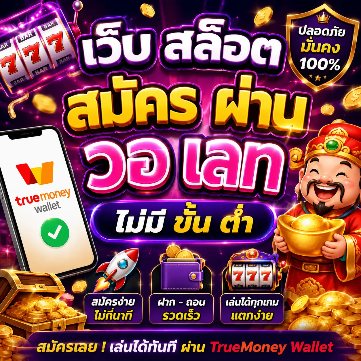 เว็บสล็อต สมัครผ่านวอเลท ไม่มีขั้นต่ํา ทางเลือกใหม่ของคนชอบเล่นสล็อต
