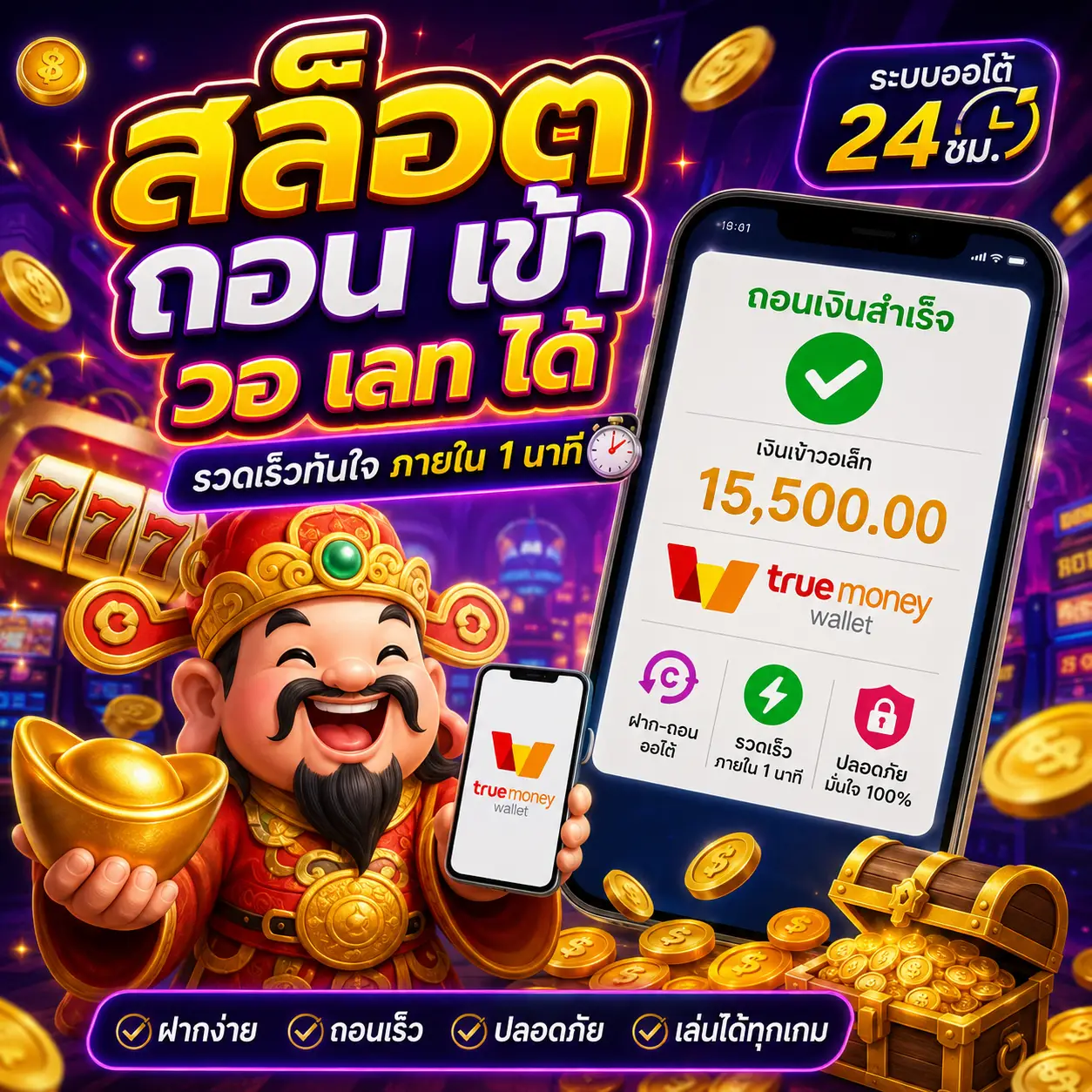 🎰 สล็อต ถอน เข้า วอ เลท ได้
