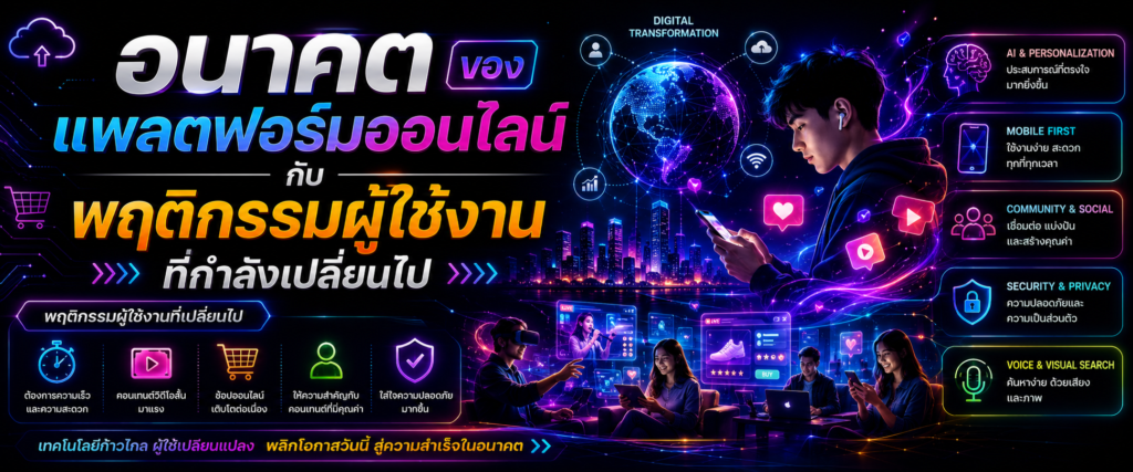 อนาคตของแพลตฟอร์มออนไลน์กับพฤติกรรมผู้ใช้งานที่กำลังเปลี่ยนไป