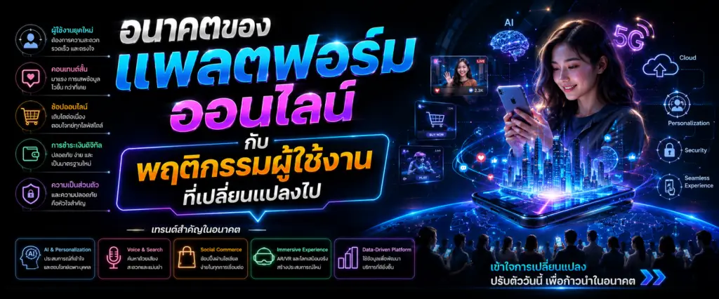 อนาคตของแพลตฟอร์มออนไลน์กับพฤติกรรมผู้ใช้งานที่เปลี่ยนแปลงไป​