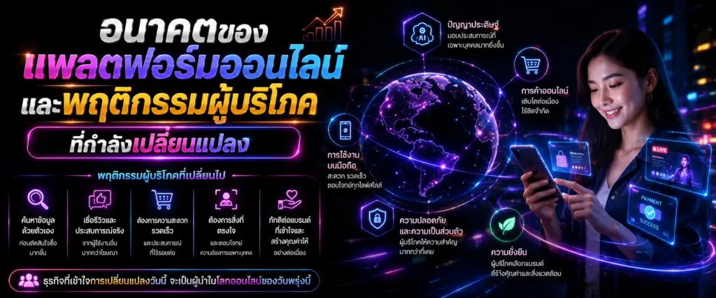 อนาคตของแพลตฟอร์มออนไลน์และพฤติกรรมผู้บริโภคที่กำลังเปลี่ยนแปลง