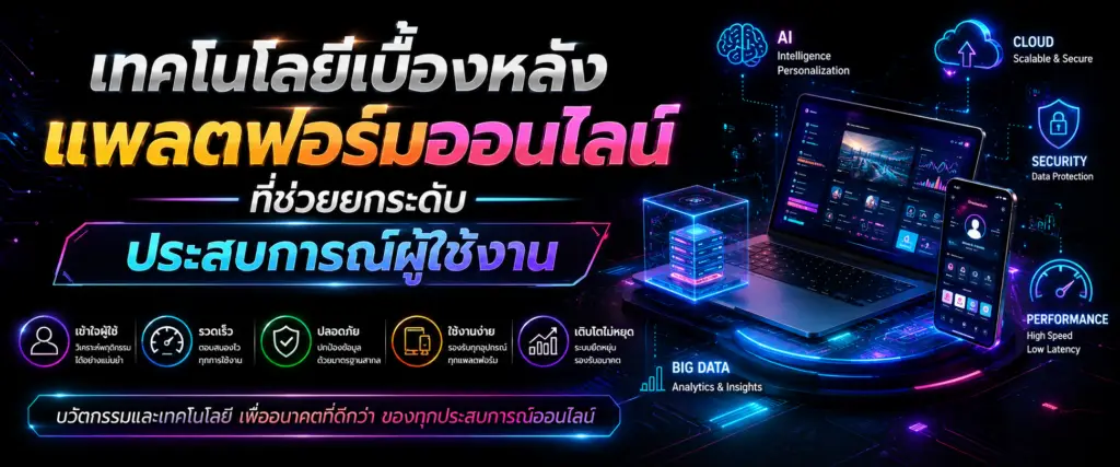 เทคโนโลยีเบื้องหลังแพลตฟอร์มออนไลน์ที่ช่วยยกระดับประสบการณ์ผู้ใช้งา
