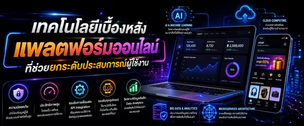 เทคโนโลยีเบื้องหลังแพลตฟอร์มออนไลน์ที่ช่วยยกระดับประสบการณ์ผู้ใช้งาน